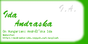 ida andraska business card